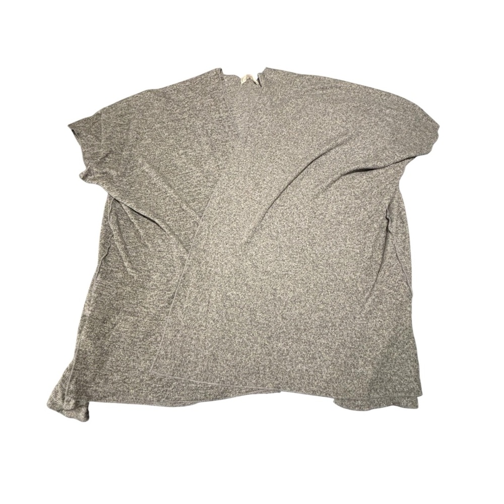 Audrey Heather Gray Cotton Poncho